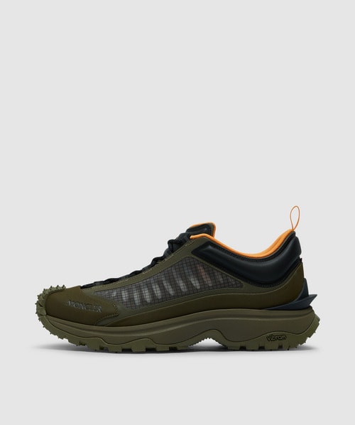 Moncler Trailgrip Shell, Rubber And Ripstop Sneakers In Green