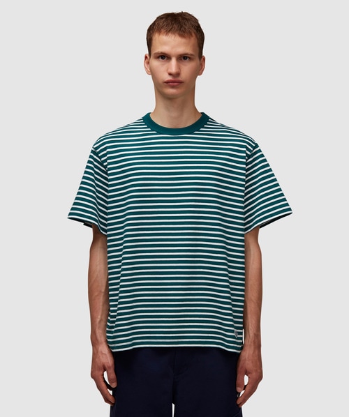 Shop Puma X Nanamica Striped T-shirt In Varsity Green