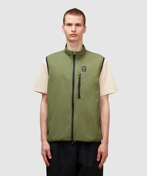 South2 West8 Packable Waistcoat In Olive