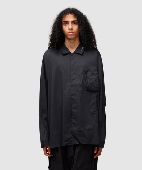 Goopimade X Acrypsis (a).09g - “duet” Variable-zip Shirt In Black