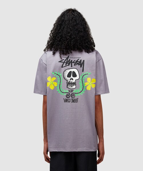【Stussy】 Stussy Skull Crest T-Shirt Mauve Buy Stussy Skull Wings Pigment Dyed Tee 'Purple' - 1904803