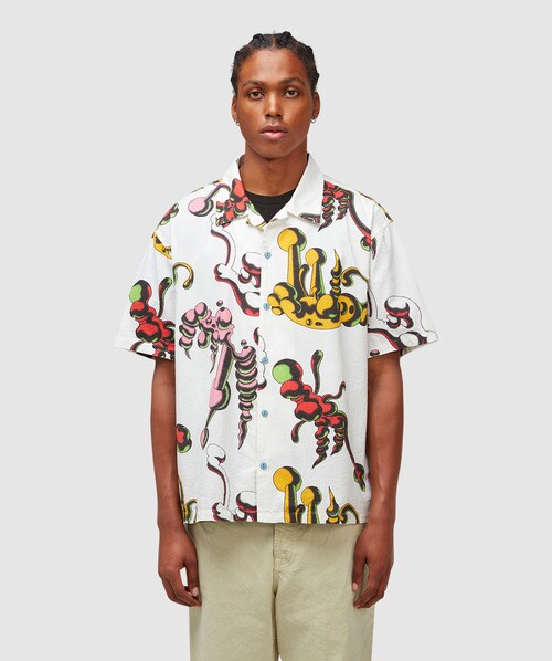 Brain Dead Hemd  Herren Farbe Weiss In White/multi