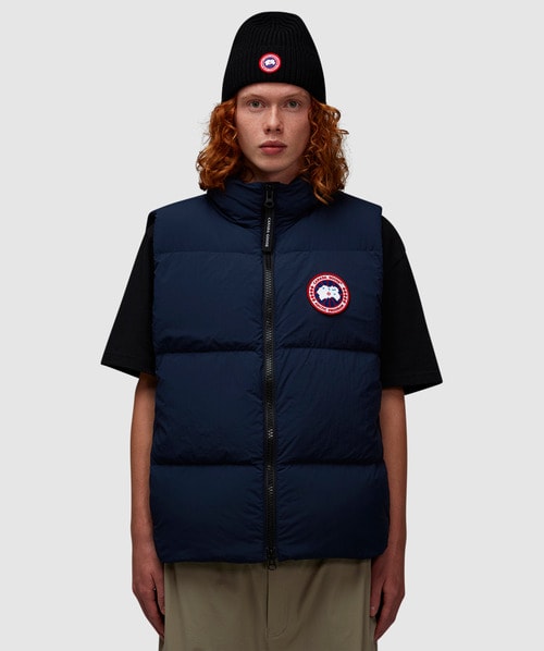 Shop Canada Goose Lawrence Puffer Vest In Atlantic Navy