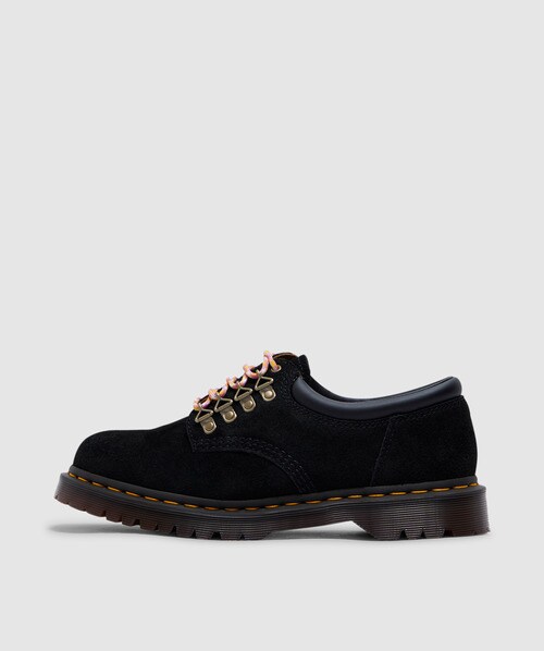 Shop Dr. Martens' 8053 Suede Shoe In Black Long Napped Suede