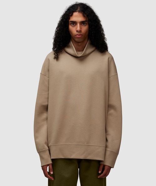 Nike Tech Fleece Turtleneck Sweatshirt In Khaki