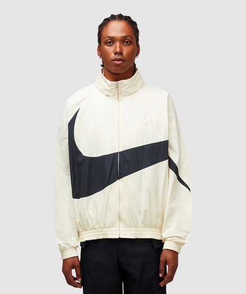 Nike Swoosh Track Jacket In Coconut Milk /black /(coconut Milk)