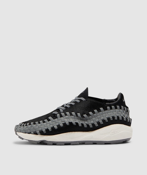 Shop Nike Air Footscape Woven Sneaker In Black/smoke Grey-sail