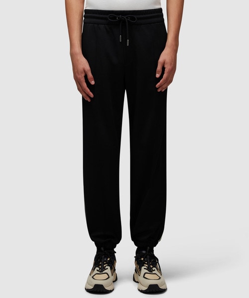 Moncler Rear Logo-patch Track Pants In Black