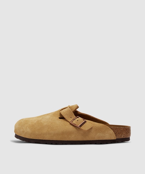 Shop Birkenstock Boston Sandal In Latte Cream