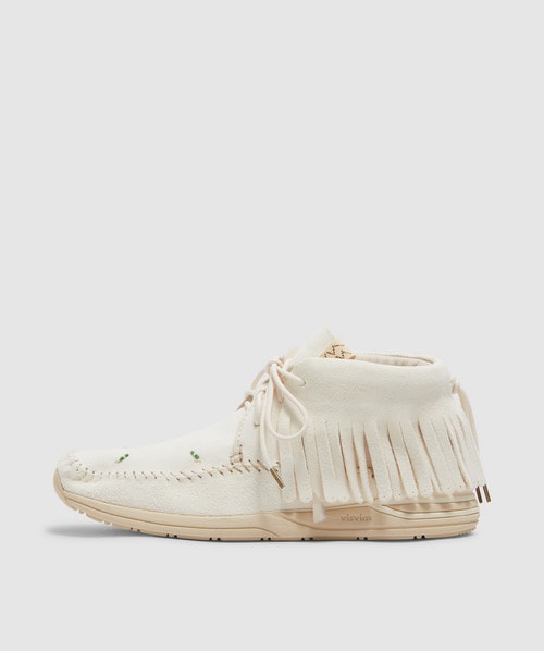 Shop Visvim Shaman Folk Boot In White