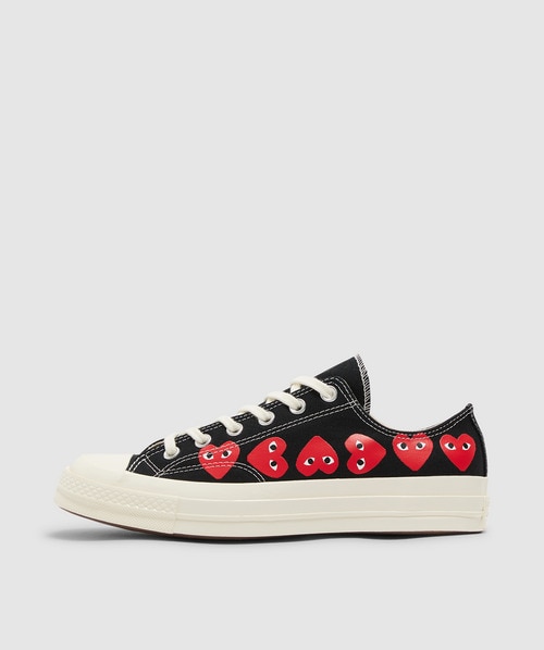 Shop Comme Des Garçons Play X Converse Multi Heart Chuck Taylor '70 Low Sneaker In Black