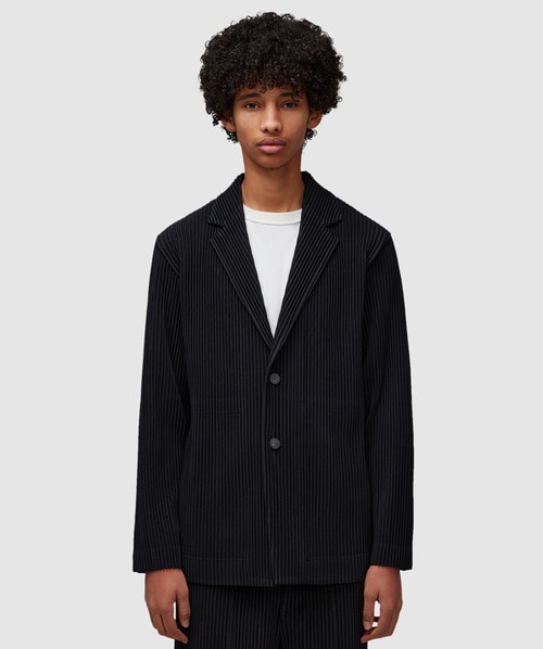 Issey Miyake Pleats Blazer In Black