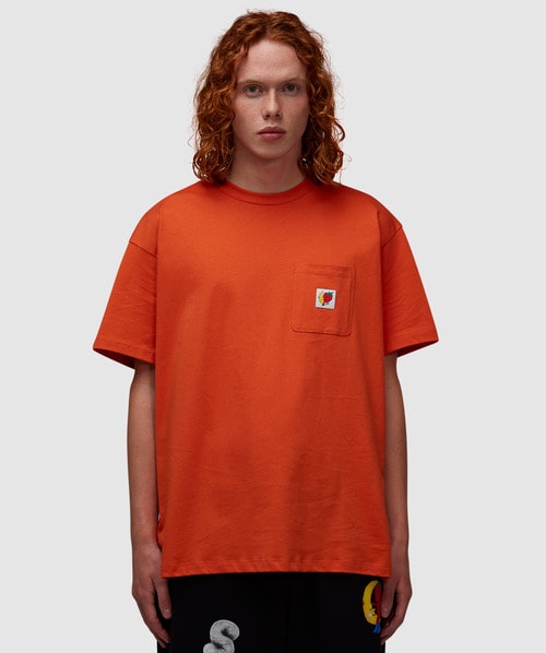 Sky High Farm Pocket Logo T-shirt In Orange