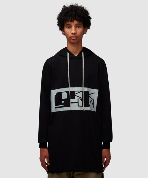 Rick Owens Pullover Hoodie In Black/pearl