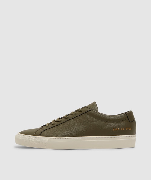 Common Projects Original Achilles Leather Sneakers In Army Green