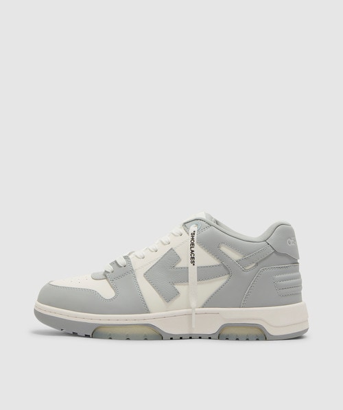 Off White C/o Virgil Abloh Out Of Office Leather Sneaker In White Grey