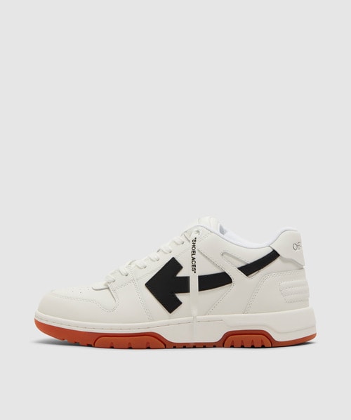 Off White C/o Virgil Abloh Out Of Office Leather Sneaker In White Black