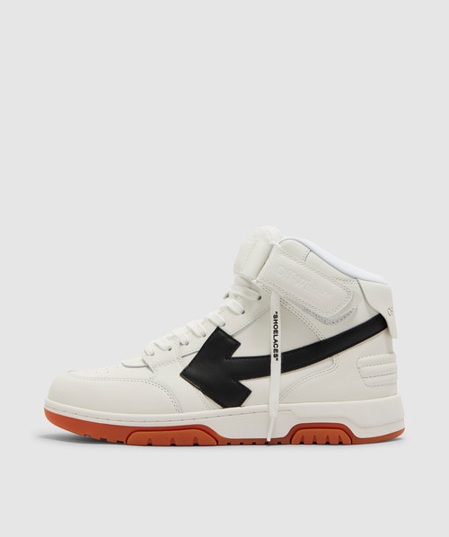 Off White C/o Virgil Abloh Out Of Office Leather Sneaker In White Black