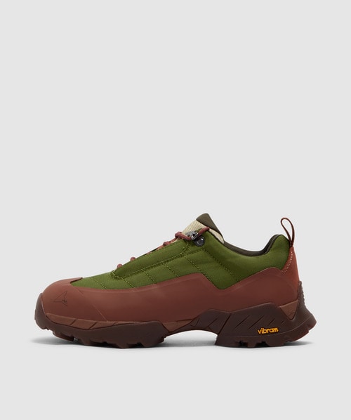 Roa Khatarina Rubber And Ripstop Sneakers In Olive Rust