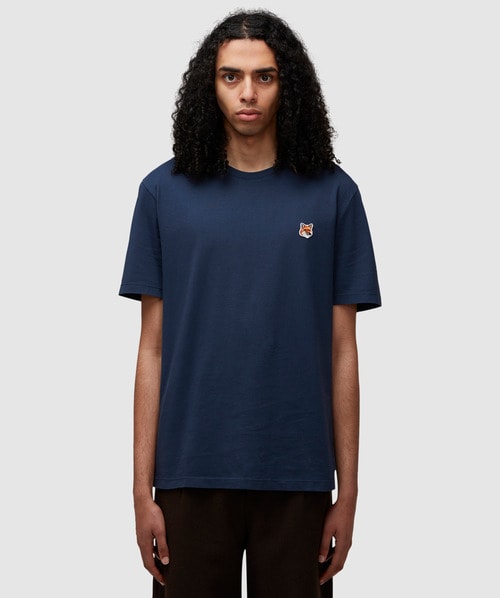 Maison Kitsuné Fox Head Patch Classic T-shirt In Navy