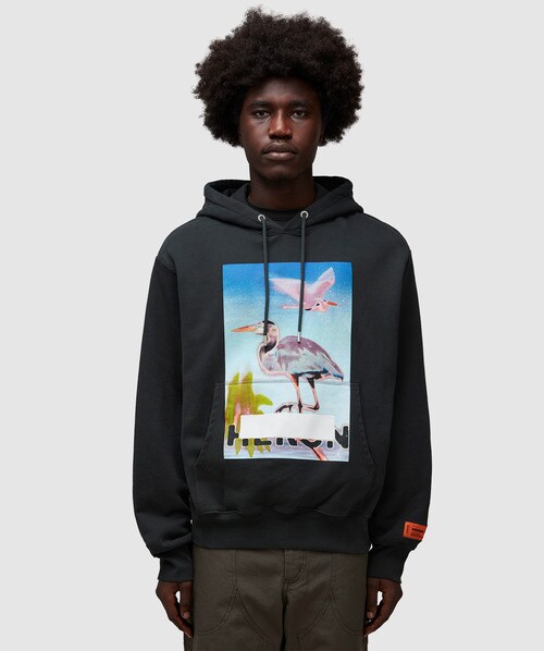 Shop Heron Preston Heron Censored Hoodie In Black Purple