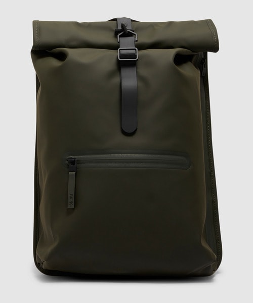 Rains Rolltop Backpack In Green
