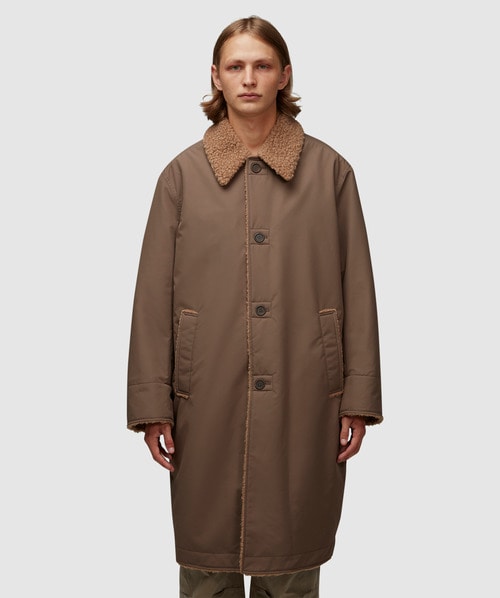 Our Legacy Peak-lapels Double-breasted Maxi Coat In Murkey Clay