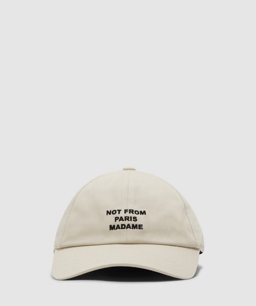 Drôle De Monsieur Not From Paris Baseball Cap In Black