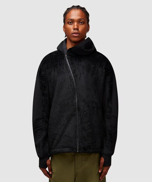 Maharishi Polartec High Loft Zip Hoodie In Black