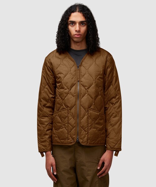 Taion Military V-neck Down Jacket In L.brown