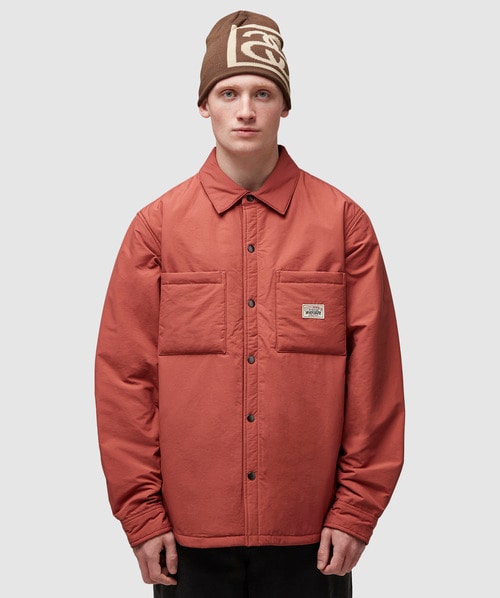 Stussy Padded Tech Overshirt In Brick