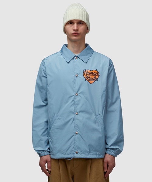 Human Made Heart Logo Coach Jacket In Blue