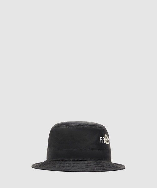 Moncler Genius 7 Moncler Frgmt Hiroshi Fujiwara Logo-appliquéd Shell Bucket Hat In Black