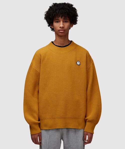 Shop Moncler Genius X Palm Angels Crewneck Sweatshirt In Orange