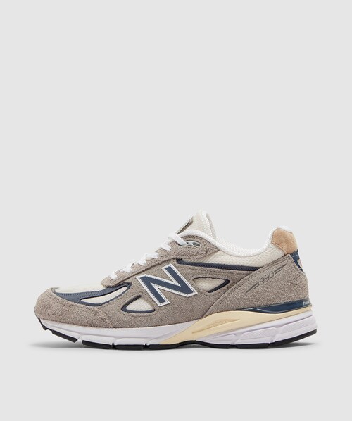 New Balance Gray Made In Usa 990v4 Sneakers In Grey/blue