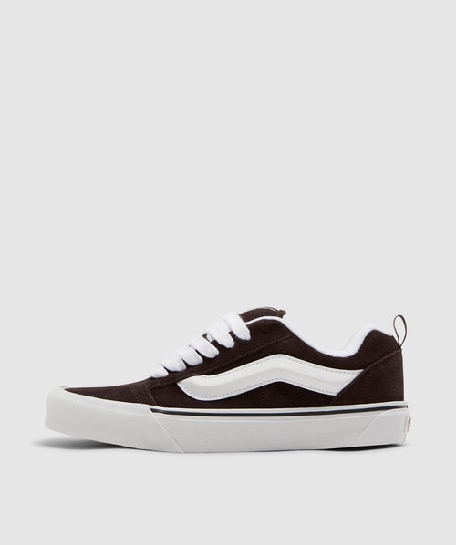 Vans Knu Skool Trainer In Brown/white