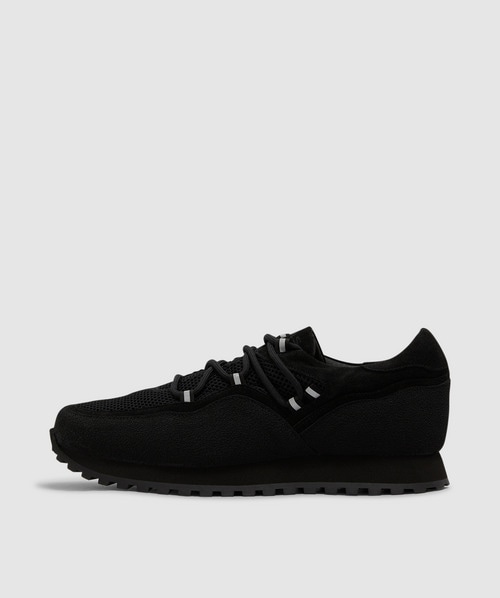 Tarvas Bather Recycled Suede Sneaker In Black