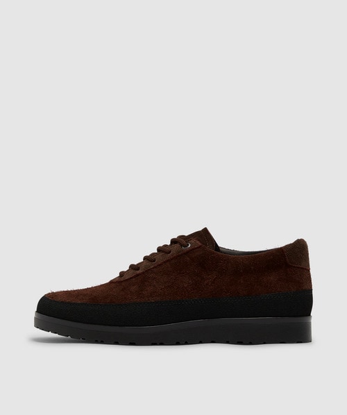 Tarvas Explorer Hairy Suede Sneaker In Coffe Bean