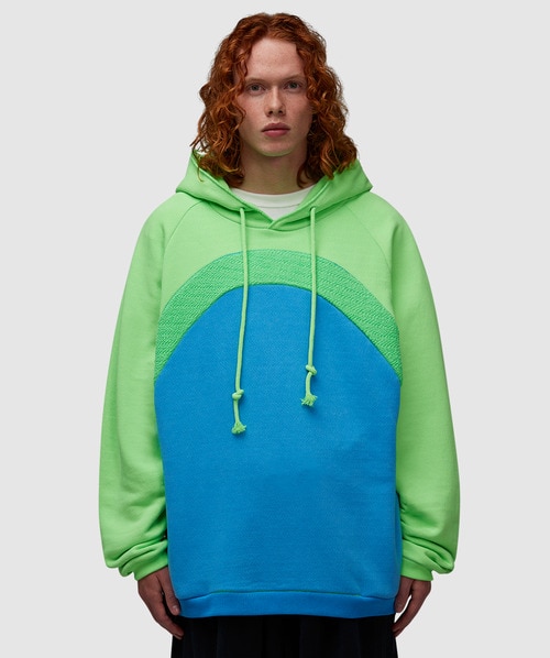 Shop Erl Rainbow Hoodie In Blue