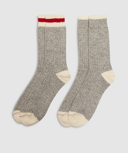 Beams Rag Socks In Grey