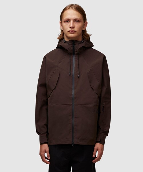 Purple Mountain Observatory 3 Layer Shell Jacket In Mole Brown 