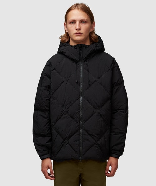 Purple Mountain Observatory High Neck Fjord Puffa Jacket In Black