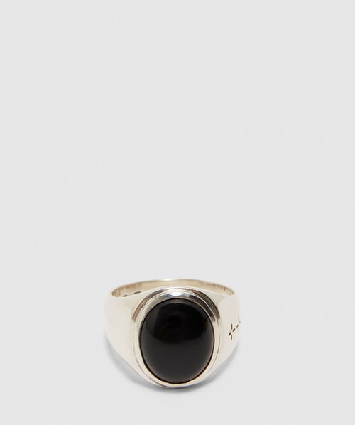 Maple Tommy Signet Ring In Silver 925 / Onyx