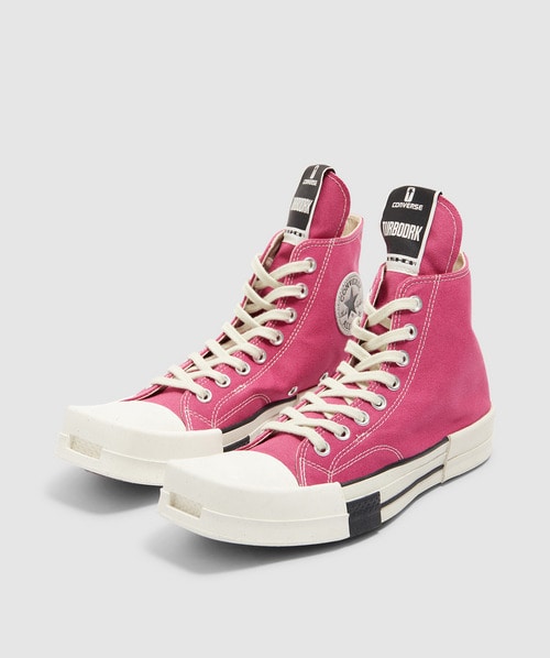 Rick Owens X Converse turbodrk laceless hi sneaker HOT PINK SEVENSTORE