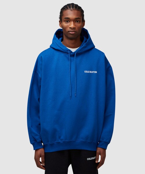 Shop Cole Buxton Sportswear Hoodie In Cobalt Blue