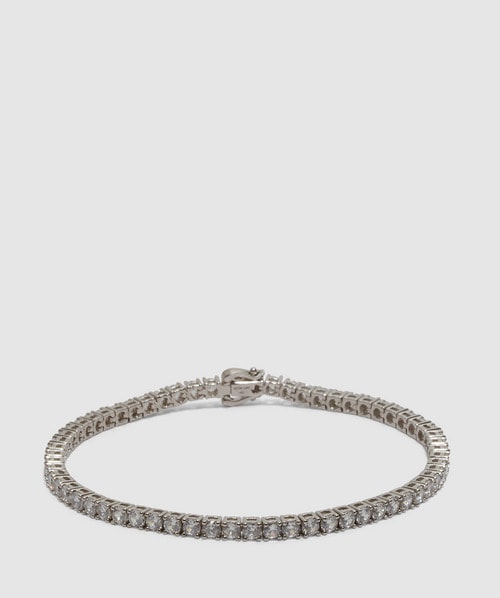 Hatton Labs Classic Tennis Bracelet In Silver