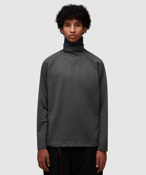 _j.l-a.l_ Neck Gathor Mis Weight Sweater In Black