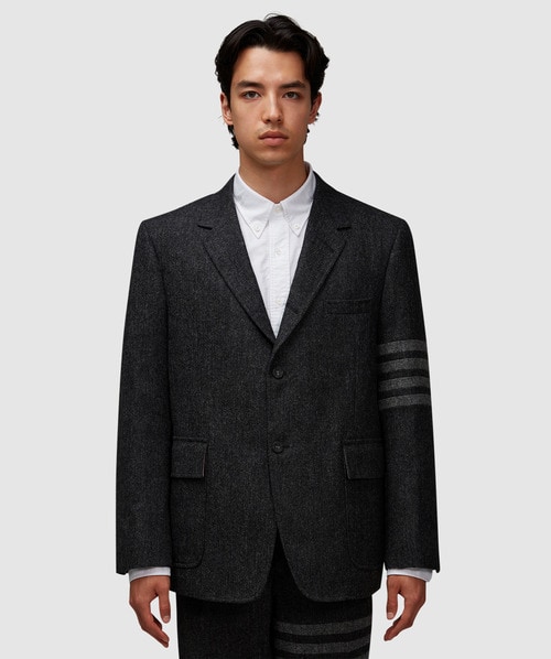 Thom Browne - Unstructured 4 bar tweed blazer