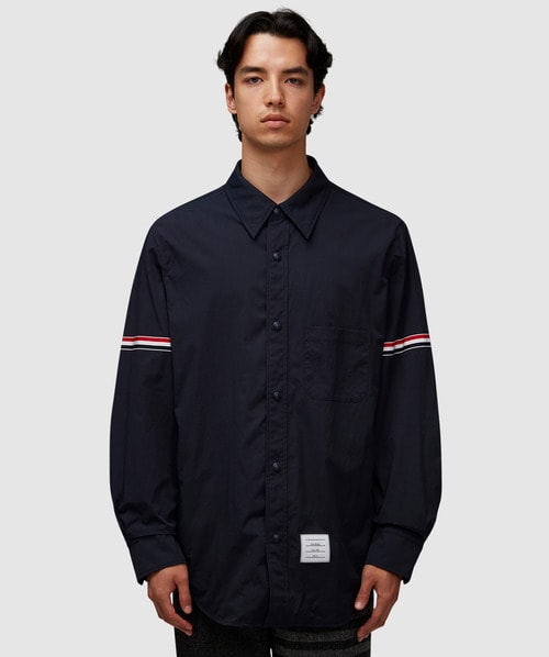 Thom Browne - Shirt jacket with grosgrain armbands