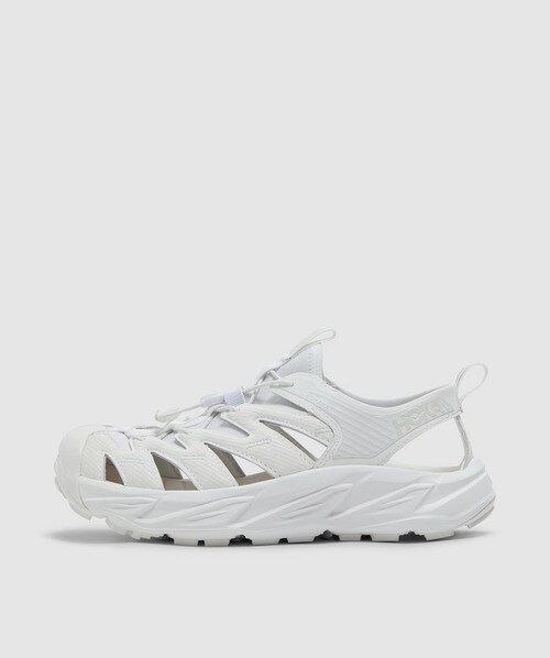 Shop Hoka One One Hopara Sandal In White/white